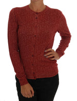 Dolce &amp; Gabbana Red Wool Cardigan Sweater