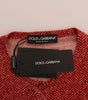 Dolce &amp; Gabbana Red Wool Cardigan Sweater
