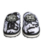 Sandales à logo matelassé noir et blanc Dolce &amp; Gabbana