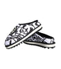 Sandales à logo matelassé noir et blanc Dolce &amp; Gabbana
