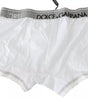 Dolce & Gabbana White Cotton Stretch Regular Boxer Underwear