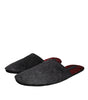 Dolce & Gabbana - Claquettes en fausse fourrure noire - Chaussures à enfiler