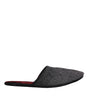 Dolce & Gabbana - Claquettes en fausse fourrure noire - Chaussures à enfiler