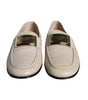 Dolce & Gabbana Beige Leather Logo Plaque Slip On Men Loafers Shoes