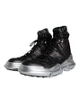 Dolce & Gabbana Black Nylon Galileo High Top Sneakers Shoes