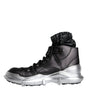 Dolce & Gabbana Black Nylon Galileo High Top Sneakers Shoes
