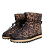 Dolce & Gabbana Brown Leopard Ankle Boots Padded Shoes