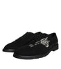 Dolce & Gabbana Black Suede Sicilia Lace Up Formal Shoes