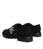 Dolce & Gabbana Black Suede Sicilia Lace Up Formal Shoes