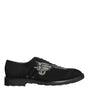 Dolce & Gabbana Black Suede Sicilia Lace Up Formal Shoes