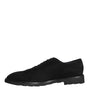 Dolce & Gabbana Black Suede Sicilia Lace Up Formal Shoes