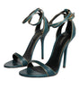 Sandales à talons Dolce &amp; Gabbana en cuir de veau vert foncé