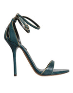 Sandales à talons Dolce &amp; Gabbana en cuir de veau vert foncé