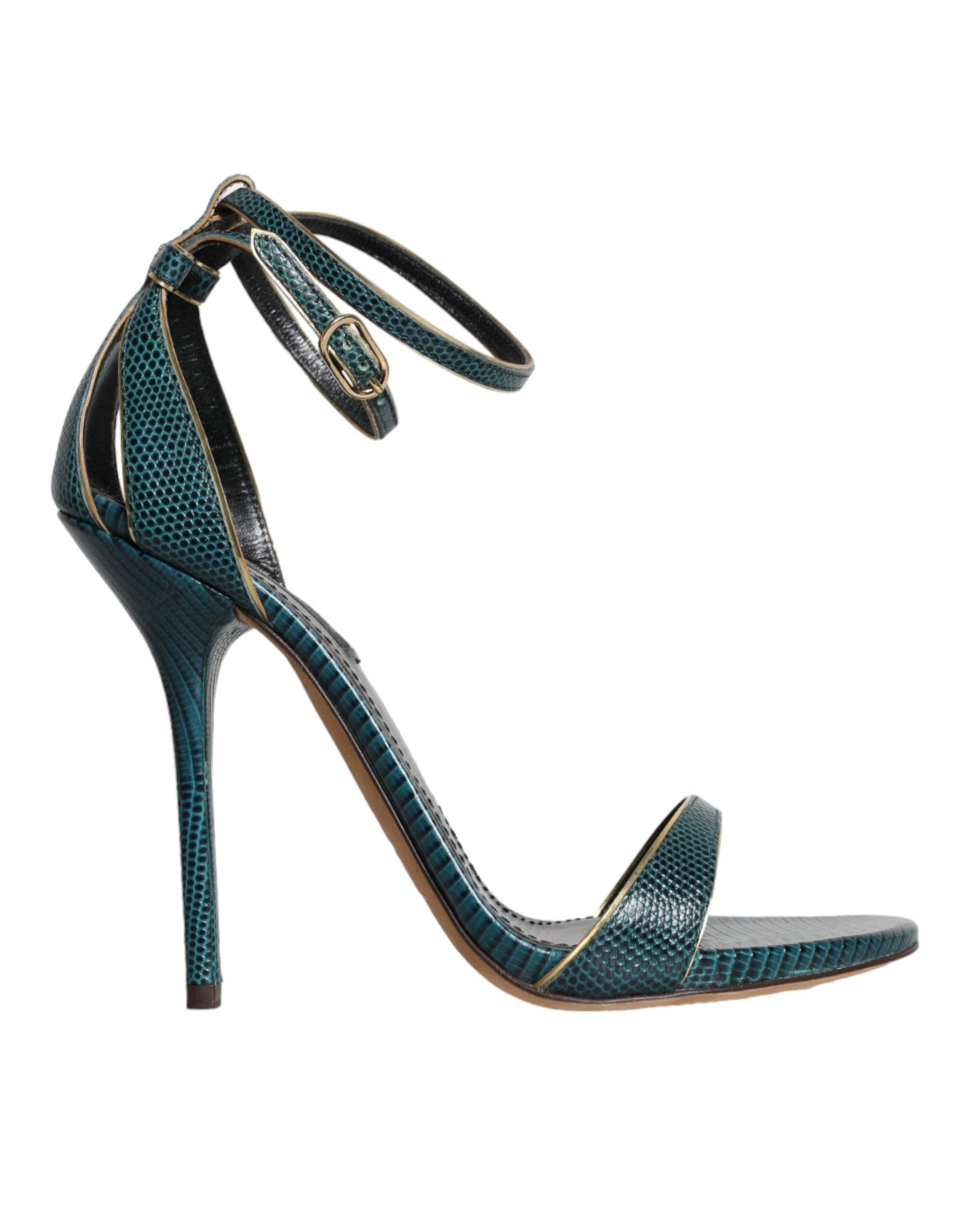 Sandales à talons Dolce &amp; Gabbana en cuir de veau vert foncé