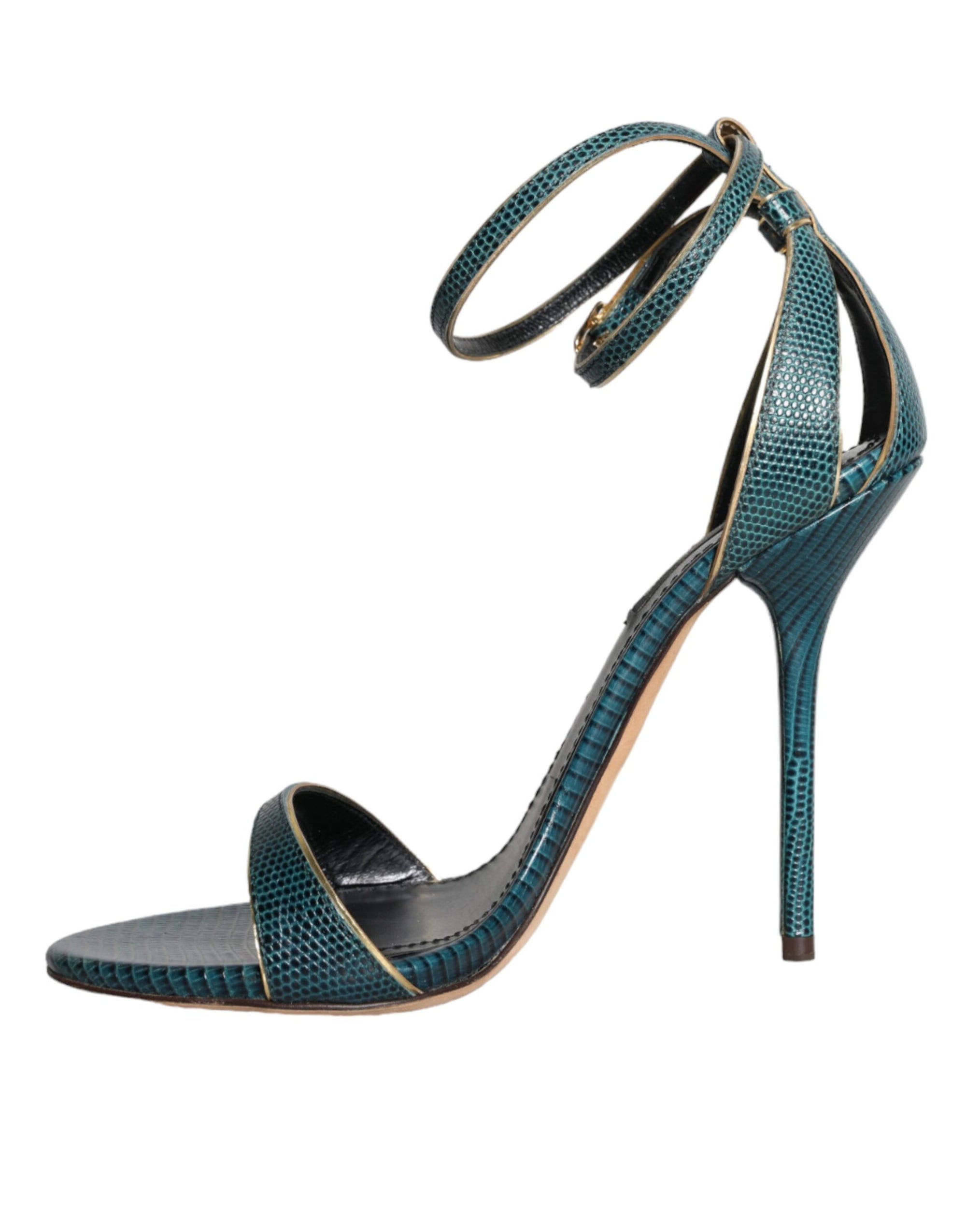 Sandales à talons Dolce &amp; Gabbana en cuir de veau vert foncé