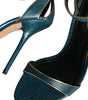 Sandales à talons Dolce &amp; Gabbana en cuir de veau vert foncé
