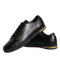 Dolce & Gabbana Black Gold Leather Classic Sneakers Shoes