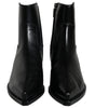 Dolce & Gabbana Black Leather Ankle Boots Booties Shoes