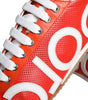 Dolce & Gabbana Red White Leather Logo Casual Sneakers Shoes