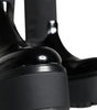 Dolce & Gabbana Black Leather Jersey Knee High Boots Shoes