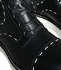 Dolce & Gabbana Black Leather Combat Mid Calf Boots Shoes
