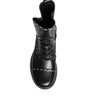 Dolce & Gabbana Black Leather Combat Mid Calf Boots Shoes