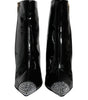 Dolce & Gabbana Black Patent Leather Crystal Heel Boots Shoes