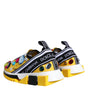 Dolce & Gabbana Yellow Sorrento Crystals Sneakers Womens Shoes