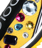 Dolce & Gabbana Yellow Sorrento Crystals Sneakers Womens Shoes