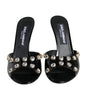 Sandales à talons en cristal noir Dolce &amp; Gabbana Keira