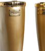 Dolce & Gabbana Metallic Gold Rubber PVC Rain Boots Shoes