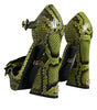 Dolce & Gabbana Green Exotic Leather Ankle Strap Heels Sandals Shoes