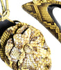 Sandales à talons et bride cheville en cuir exotique jaune Dolce &amp; Gabbana