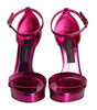 Dolce & Gabbana Fuchsia KEIRA Heels Ankle Strap Sandals Shoes