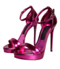 Dolce & Gabbana Fuchsia KEIRA Heels Ankle Strap Sandals Shoes