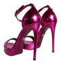 Dolce & Gabbana Fuchsia KEIRA Heels Ankle Strap Sandals Shoes