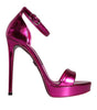 Dolce & Gabbana Fuchsia KEIRA Heels Ankle Strap Sandals Shoes