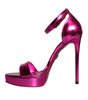 Dolce & Gabbana Fuchsia KEIRA Heels Ankle Strap Sandals Shoes