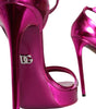 Dolce & Gabbana Fuchsia KEIRA Heels Ankle Strap Sandals Shoes