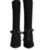 Dolce & Gabbana Black Stiletto Heels Mid Calf Boots Shoes