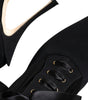 Dolce & Gabbana Black Stiletto Heels Mid Calf Boots Shoes