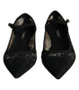 Dolce & Gabbana Black Taormina Lace Bellucci Flats Shoes