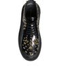 Dolce & Gabbana Black Leather Trekking Derby Embellished Shoes
