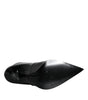 Dolce & Gabbana Black Patent Leather Pointed Ankle Boots Shoes