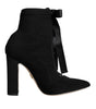 Dolce & Gabbana Black Jersey Stretch Ankle Booties Shoes