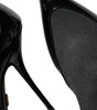 Dolce & Gabbana Black Leather Stilettos Booties Socks Shoes