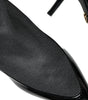 Dolce & Gabbana Black Leather Stilettos Booties Socks Shoes