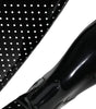 Dolce & Gabbana Black Polka Dot Rubber Knee High Boots Shoes