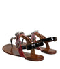 Dolce & Gabbana Multicolor Crystal Sandals Flip Flops Shoes