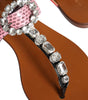 Dolce & Gabbana Multicolor Crystal Sandals Flip Flops Shoes